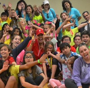 Michelle with campers